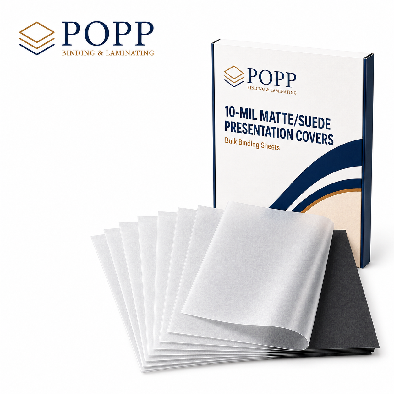 10-Mil Matte/Suede Presentation Covers, Bulk Binding Sheet