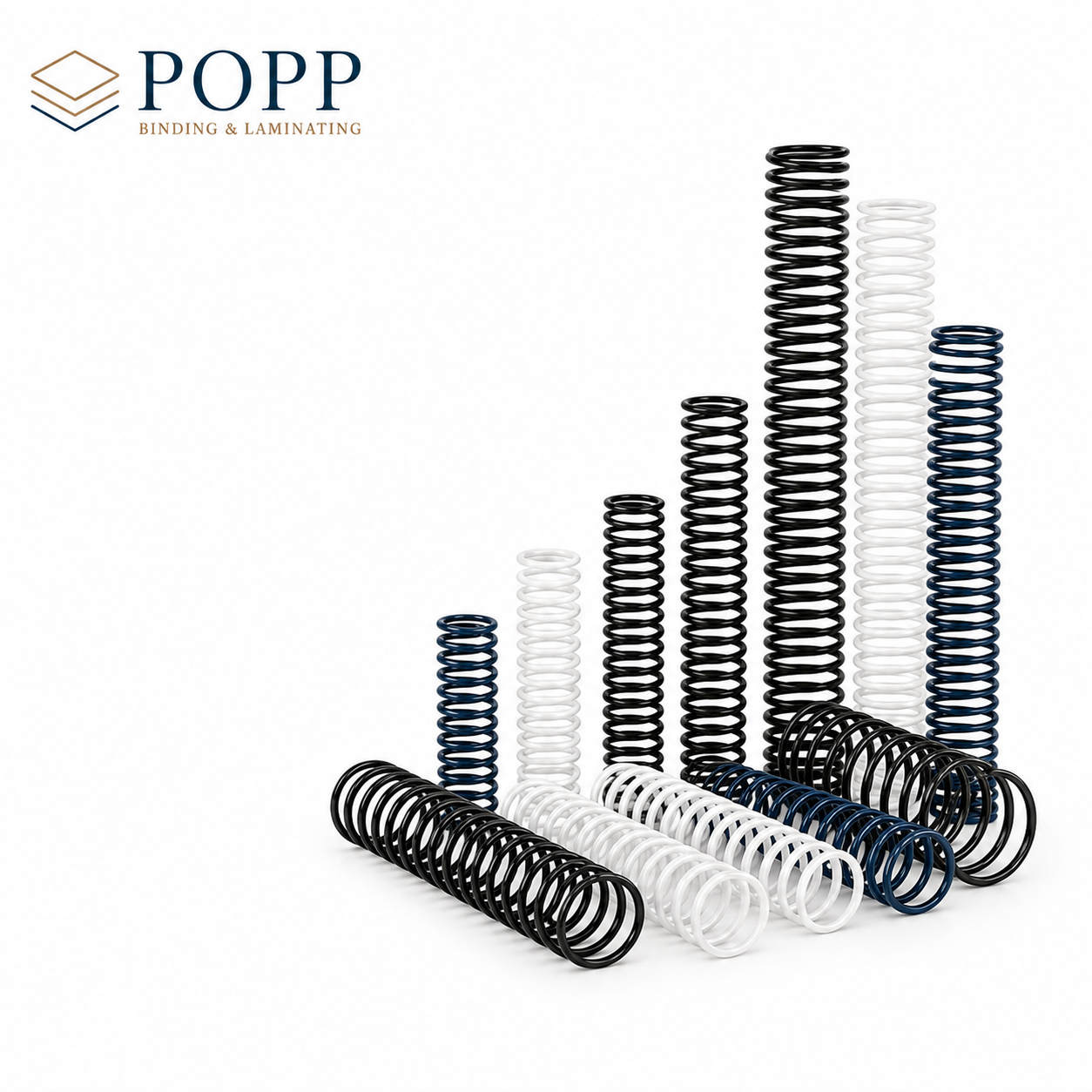4:1 Pitch 12 Inch Plastic Spiral Binding Coils, Clearance