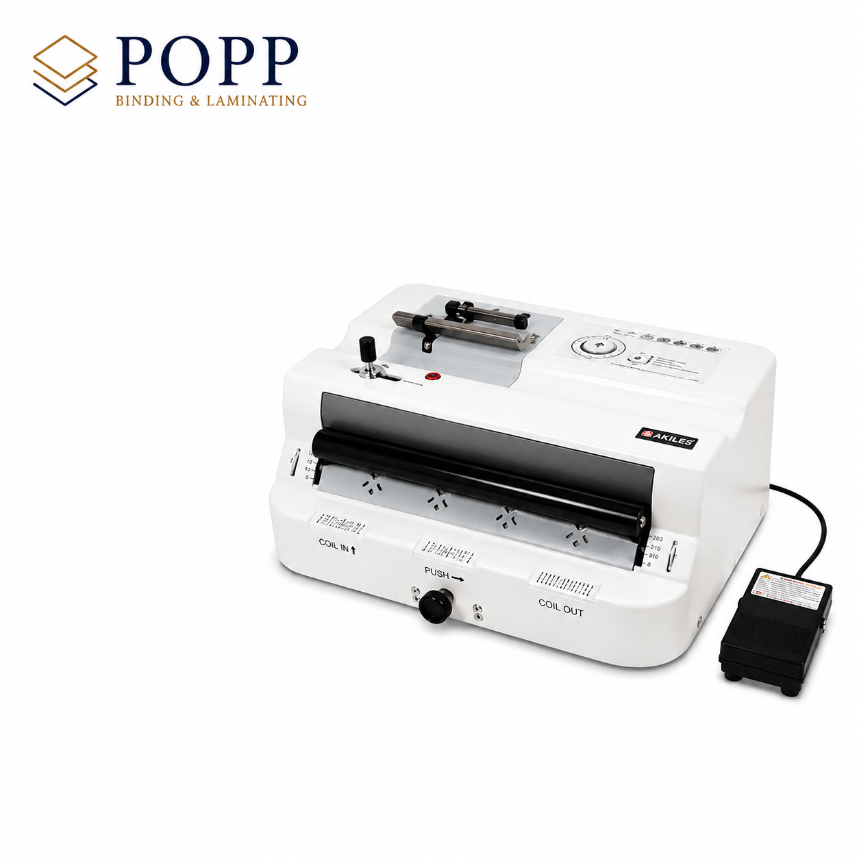 Akiles Finish@Coil E1, Heavy-Duty Electric Plastic Coil Inserter