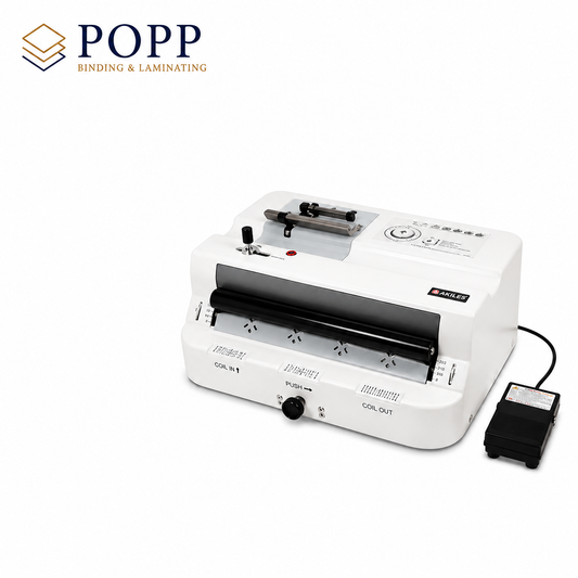 Akiles Finish@Coil E1, Heavy-Duty Electric Plastic Coil Inserter