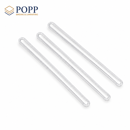 6 Inch Clear Flexible Luggage Tag Loop Straps, 100 Count