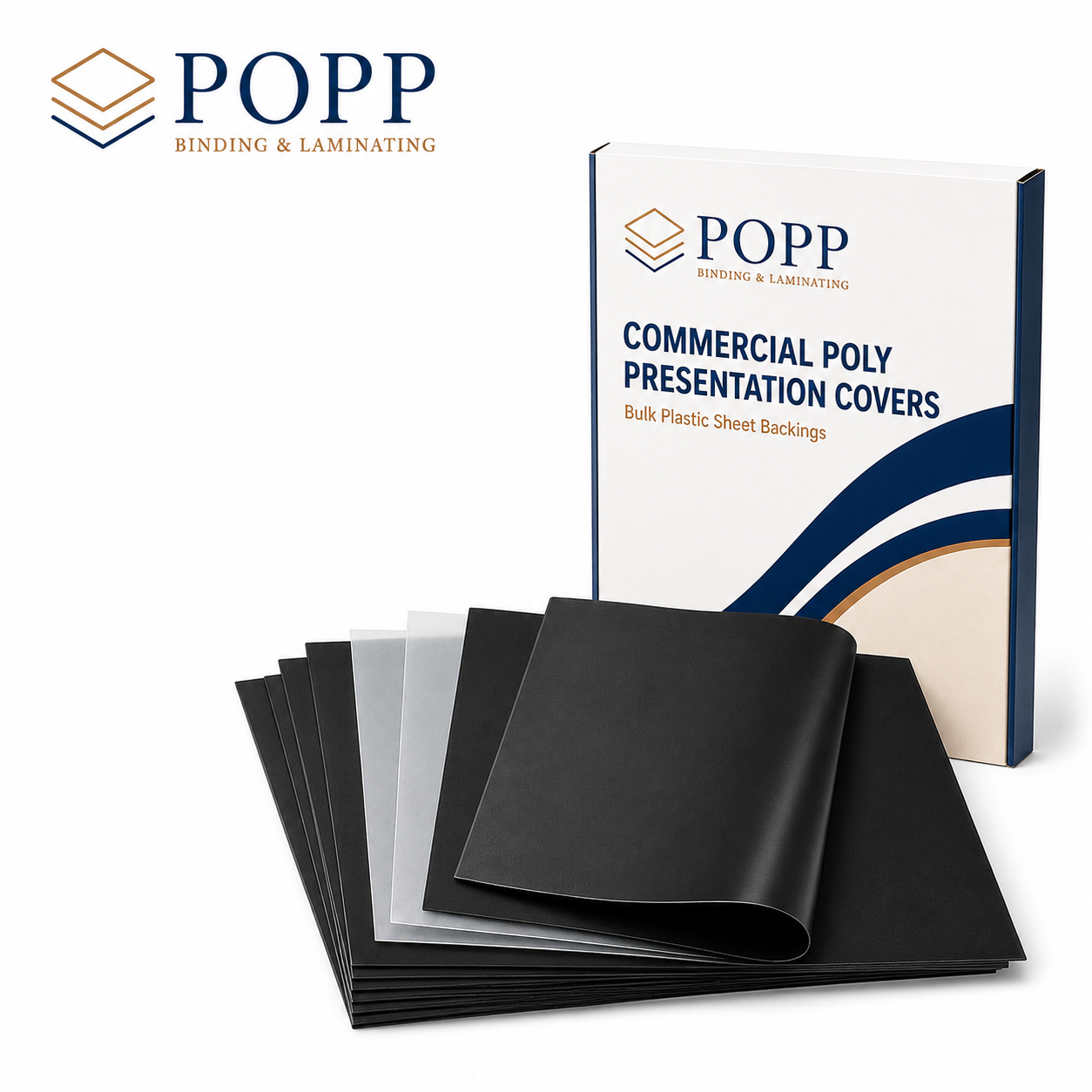 Commercial Poly Presentation Covers, Bulk Plastic Sheet Backing